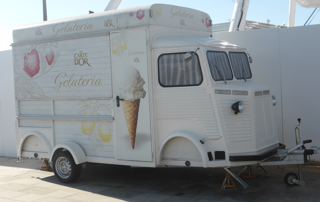 An ice cream trailer